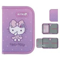 Пенал "Kite" Hello Kitty 1 від., б/н, з 1 відворотом №HK25-621 - мініатюра 2