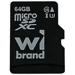 Карта пам'яті Wibrand microSDXC, 64Gb, Class10 UHS-I U3, без адаптера (WICDXU3/64GB)