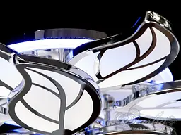 Люстра стельова LED Diasha 8028/6+3HR, 140W, 3200K-6500K, хром, сучасний стиль з пультом та диммером - мініатюра 3