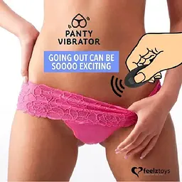 Вібратор у трусики FeelzToys Panty Vibrator Purple з пультом ДК 6 режимів роботи сумочка-чохол - мініатюра 5