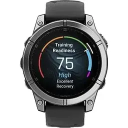 Смарт-годинник Garmin Fenix E 47mm AMOLED Stainless Steel with Black Silicone Band (010-03025-02/00) - мініатюра 8