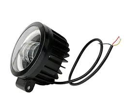 Світлодіодна додаткова LED фара 90х60 mm / Лінза з ДХО / 30W / 10Wх3 / 10-30V / 3500LM / 1 шт. - мініатюра 4