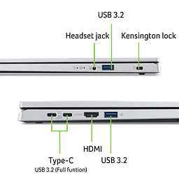 Ноутбук Acer Aspire Go 15 AG15-71P-58WM i5-1334U la 46GHz,15.6'',IPS,16GB DDR5,512GB,Без ОС - мініатюра 12