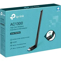 WiFi-адаптер TP-Link Archer T3U Plus USB 3.0 Wi-Fi 5 (AC) (Archer T3U Plus) - мініатюра 3