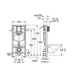 Інсталяція для унітазу Grohe RAPID SL 38536001 - мініатюра 2