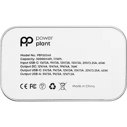 Мобільна батарея PowerPlant 30000mAh, PD 76W, DC 12-19V 10 конекторів, USB-C, USB-A QC3.0 - мініатюра 3