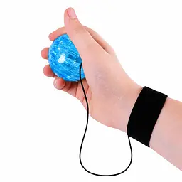 Дитячий м'яч Пострибунчик PR2511(Blue) тренажер, м'яч 6 см, світиться, з мотузкою 1 м - мініатюра 2