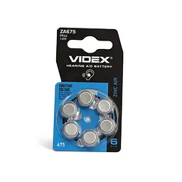 Батарейка повітряно цинкова Videx ZA675 (PR44) BLISTER 6 VIDEX (24219-000)