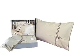 Постільна білизна Beige Brown Сатин Преміум Maison D'or pbe0051928 - мініатюра 2