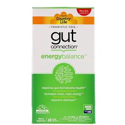 Натуральна добавка Country Life Gut Connection Energy Balance кишечник і енергія 60 капсул - мініатюра 2