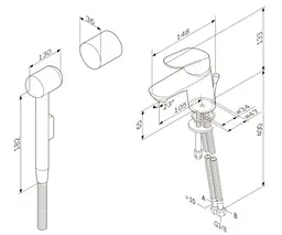 Змішувач з гігієнічною лійкою AM.PM Like F8003000, Хром - мініатюра 2