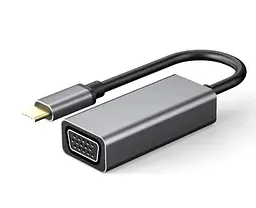Перехідник Dynamode USB 3.0 Type-C to VGA/Full HD 1080p 60Hz Female, темно-сірий (DM-AD-USB-C-VGA) - мініатюра 2