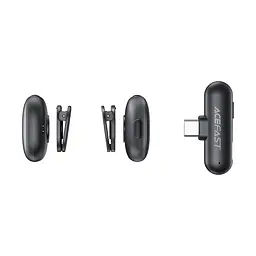 Бездротова мікрофонна система ACEFAST R1 wireless lavalier microphones Black (6974316284895) - мініатюра 7