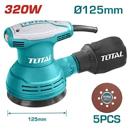 Ексцентрикова шліфмашина TF2031256 320Вт TOTAL teh0027066