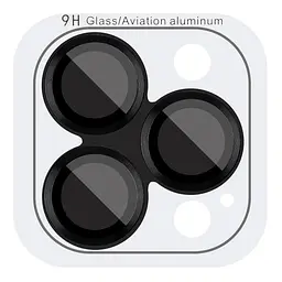 Захисне скло Metal Classic на камеру (у упак.) для Apple iPhone 14 Pro (6.1) / 14 Pro Max (6.7) Чорний / Midnight