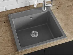 Кухонна мийка Miraggio BODRUM 510 grey (0000002) Граніт, Врізна, Сірий - мініатюра 4