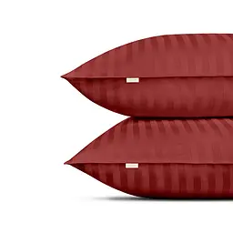 Комплект постільної білизни Cosas євро сатин з простирадлом на резинці BURGUNDY CS1 200 x 220 см (StrSatin_13Burgundy_El180-Burgundy_200) - мініатюра 5