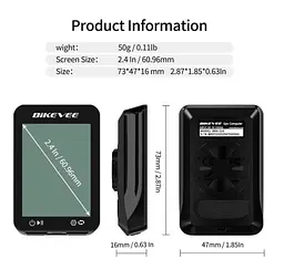 Велокомп'ютер GPS BKV-310 IPX7 LCD-2.4" підсвітка екрана (16 функцій) - мініатюра 2