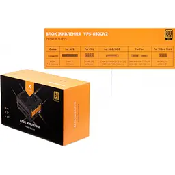 Блок живлення Vinga 850W 80+ Gold (VPS-850GV2) Black Б/в - мініатюра 4