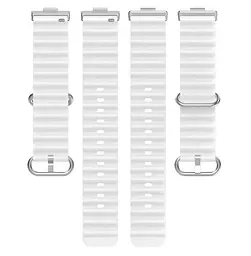 Силіконовий ремінець Primolux Ocean для смарт-годинника Huawei Watch Fit 3 White - мініатюра 5