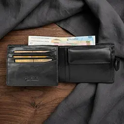 Чоловіче портмоне Tony Perotti Italico з натуральної шкіри 396 nero (90112) Чорне - мініатюра 2