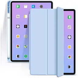Чохол-книжка BeCover Tri Fold Soft TPU з кріпленням Apple Pencil для Apple iPad Air 4 10.9 2020/2022 Light Blue (706752) - мініатюра 3