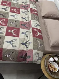 Комплект постільної білизни Ecotton полуторний 29345-2 Оленi на червоному (24289) - мініатюра 13