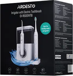 Іригатор стаціонарний Ardesto OI-R600WTB з електричною зубною щіткою білий - мініатюра 9