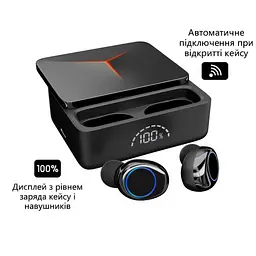 Навушники бездротові вакуумні TWS J16, з мікрофоном, у зарядному кейсі, чорні - мініатюра 8