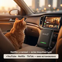 CarlinKit CP2A PRO YouTube, Netflix і TikTok на екрані авто, бездротовий адаптер CarPlay та Android Auto - мініатюра 6