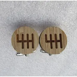 Дерев'яні запонки Коробка Передач Handmade acs0005974