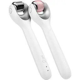 Електронний ролик для обличчя з мікроголками GESKE MicroNeedle Face Roller 9 в 1 білий - мініатюра 2