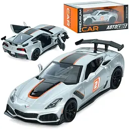 Машинка АвтоСвіт 1:24 2019 Corvette ZR1 метал, відчиняються двері (AP-1924)