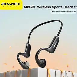 Спортивні Bluetooth навушники Awei A896BL з повітряною провідністю (Чорний) - мініатюра 4