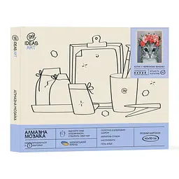 Набір з алмазною мозаїкою "Котик у червоному віночку", 40*50 см, IDEA2-CK3671 - мініатюра 2