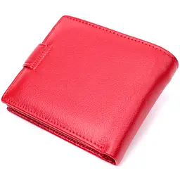 Яскраве жіноче портмоне з блоком для карт з натуральної шкіри ST Leather 19471 червоне - мініатюра 6