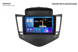 Штатна автомагнітола EasyGo M9-6-128-CCR QLED Chevrolet Cruze 2009-2018