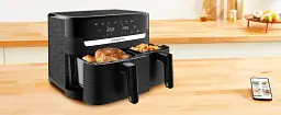 Фритюрниця Tefal Dual Easy Fry & Grill EY901N10, 8.3 л, 7 програм приготування, LCD екран, автоматичне відключення - мініатюра 4