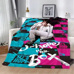 Плед плюшевий подарунковий 3D J hopе BTS 160х200 см