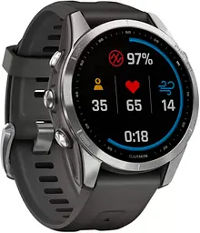 Смарт-годинник Garmin Fenix 7S Silver with Graphite Band [010-02539-00/01] [77744] - мініатюра 3