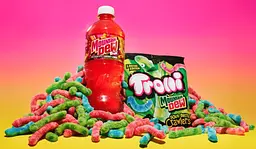 Желейні цукерки Trolli x Mountain Dew Sour Brite Crawlers Gummy Worm Candy 350г - мініатюра 5