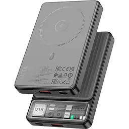 Зовнішній акумулятор Hoco Q18 Tourer MagSafe 10000mAh 22.5W Black (605182) [102662] - мініатюра 2