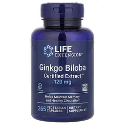 Гінкго Білоба Ginkgo Biloba 120 mg 365 капсул Life Extension vit0006163