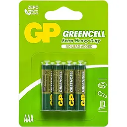 Батарейка GP Greencell 24G-UE4 сольова бл/4 R3P, AAA GP-000478