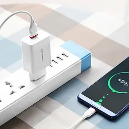 МЗП Borofone BA21A Long journey QC3.0 3A (1USB-A) + кабель USB to Type-C Білий - мініатюра 5