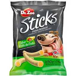 Ласощі для собак Dr. Zoo Sticks Палички курячи рулетики 50 г