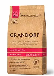 Сухий корм Grandorf Lamb & Brown Rice Adult Medium Breed для собак середньої породи від 1 року, ягня та індичка 3 кг (5404009584038)