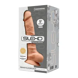 Фалоімітатор SilexD Tomas, двошаровий, силікон + Silexpan, діаметр 4,9 см, Природний - мініатюра 2