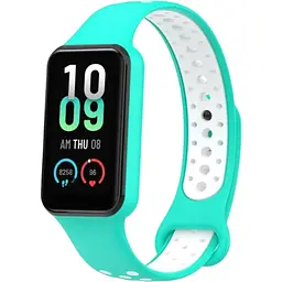 Ремінець DK для Xiaomi Amazfit Band 7 Silicone Sport Band Nike (mint / white)