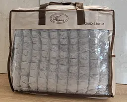 Плед-покривало Koloco Кубік 3Д 200х230 сірий євро - мініатюра 7
